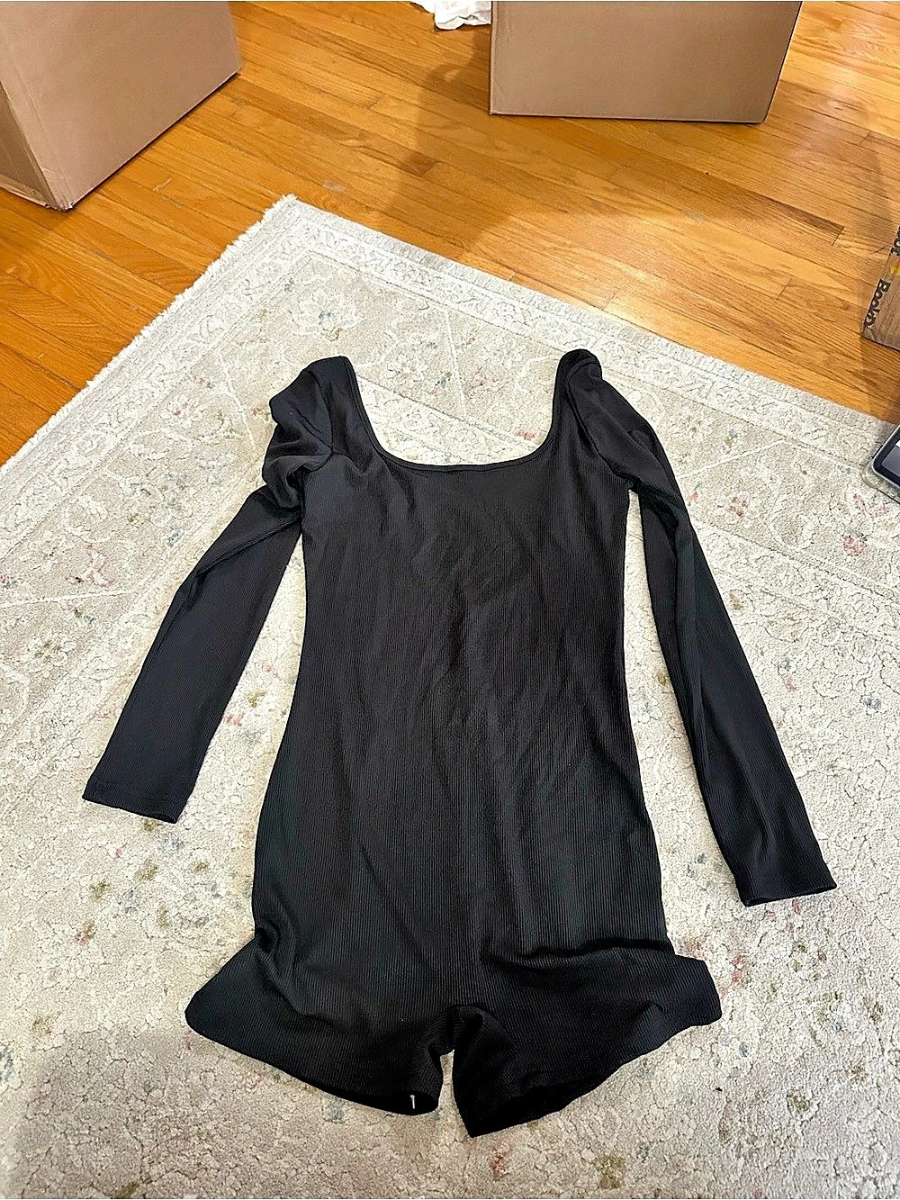 Black Long Sleeve Romper